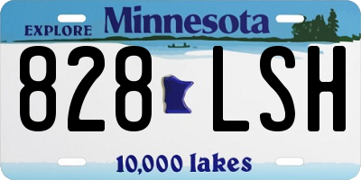 MN license plate 828LSH