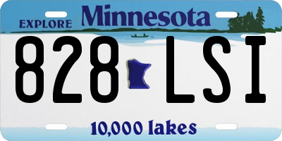 MN license plate 828LSI