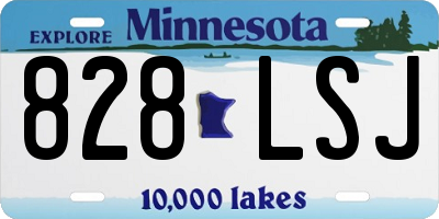 MN license plate 828LSJ