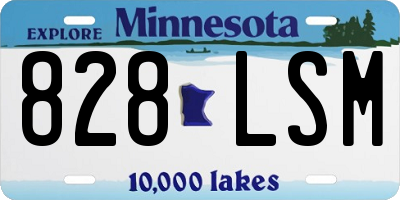 MN license plate 828LSM