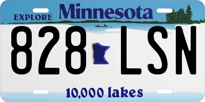 MN license plate 828LSN
