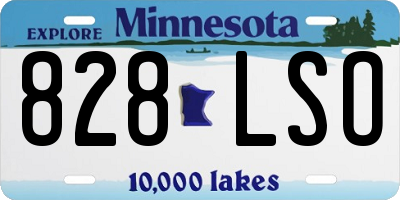 MN license plate 828LSO