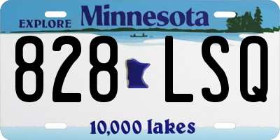 MN license plate 828LSQ