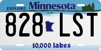 MN license plate 828LST