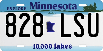 MN license plate 828LSU