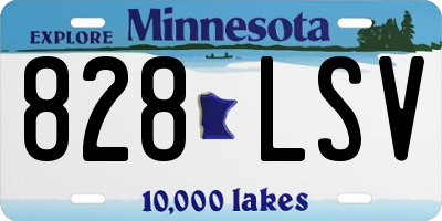 MN license plate 828LSV