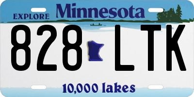 MN license plate 828LTK