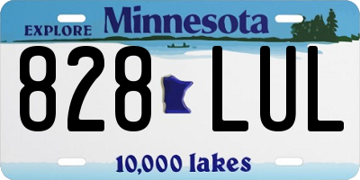 MN license plate 828LUL