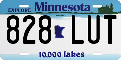 MN license plate 828LUT