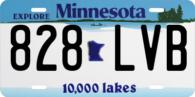 MN license plate 828LVB