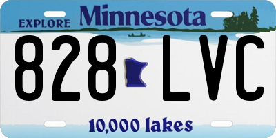 MN license plate 828LVC