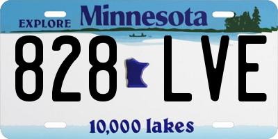 MN license plate 828LVE