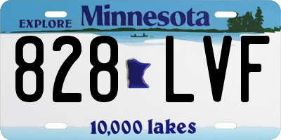 MN license plate 828LVF