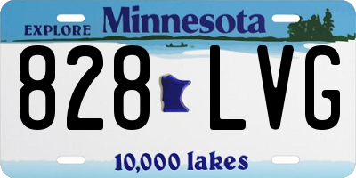 MN license plate 828LVG