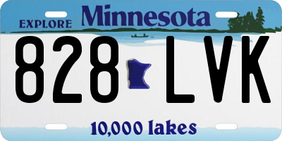 MN license plate 828LVK