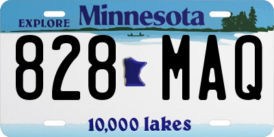 MN license plate 828MAQ