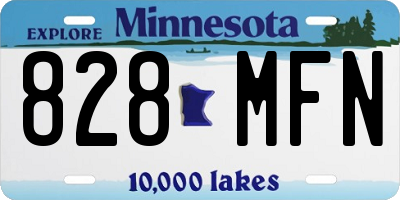 MN license plate 828MFN
