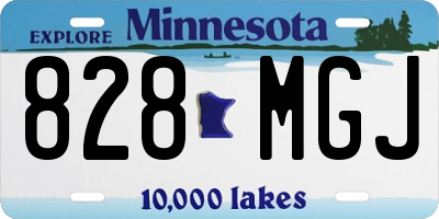 MN license plate 828MGJ