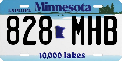 MN license plate 828MHB