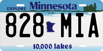 MN license plate 828MIA