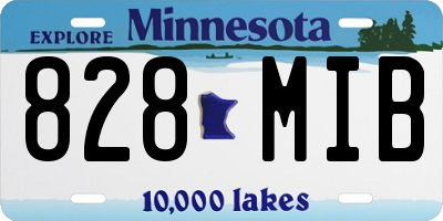 MN license plate 828MIB
