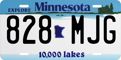MN license plate 828MJG