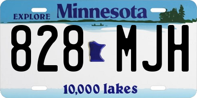 MN license plate 828MJH