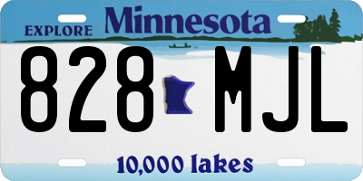 MN license plate 828MJL