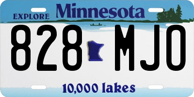 MN license plate 828MJO