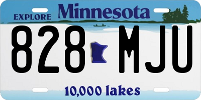 MN license plate 828MJU