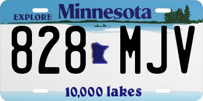 MN license plate 828MJV