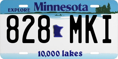 MN license plate 828MKI