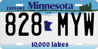 MN license plate 828MYW