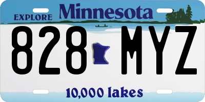 MN license plate 828MYZ