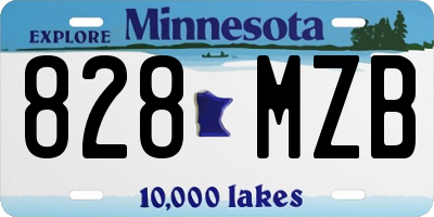 MN license plate 828MZB