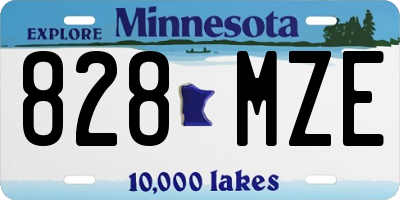 MN license plate 828MZE