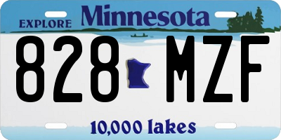 MN license plate 828MZF