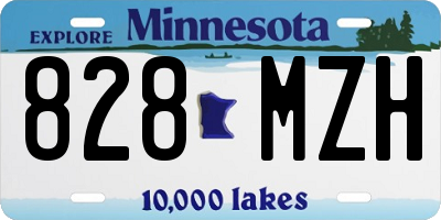 MN license plate 828MZH