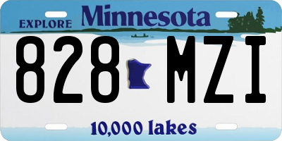 MN license plate 828MZI