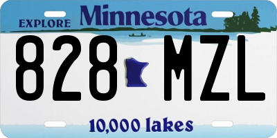 MN license plate 828MZL