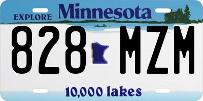 MN license plate 828MZM