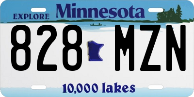 MN license plate 828MZN