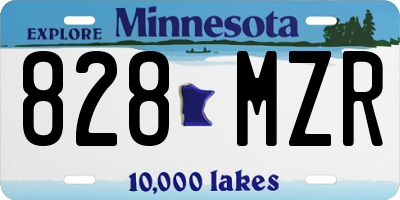 MN license plate 828MZR