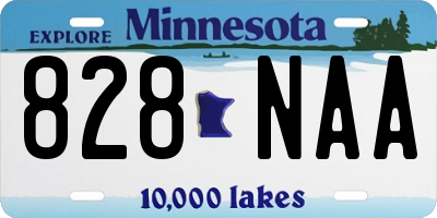 MN license plate 828NAA