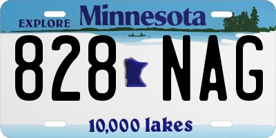 MN license plate 828NAG