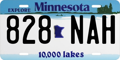MN license plate 828NAH