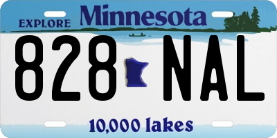 MN license plate 828NAL