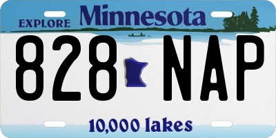 MN license plate 828NAP