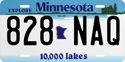MN license plate 828NAQ