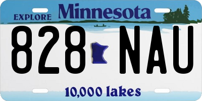 MN license plate 828NAU